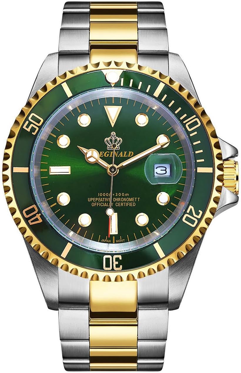 Reginald Men's Diver-Inspired Quartz Watch Sapphire Crystal 40mm
