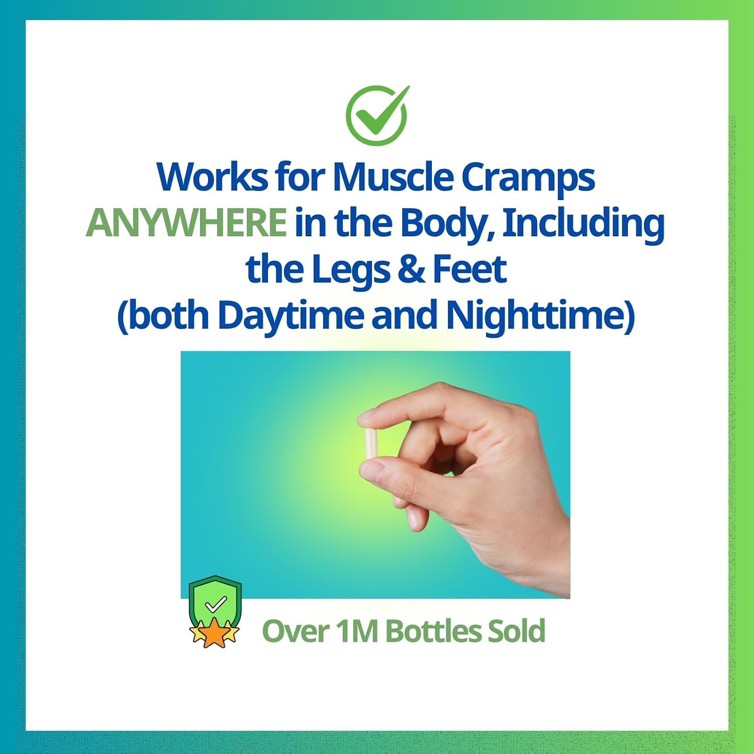 Cramp Defense® Leg Cramps Pills, Organic Magnesium Supplement for Muscles. | High-Absorbing, Non-Laxative, Relief for All Muscle Cramps