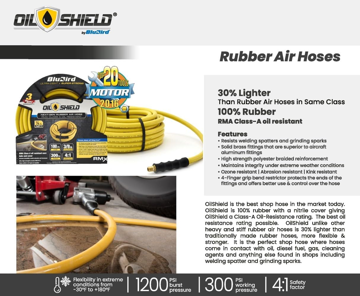 OilShield Next-Gen Air Hoses (3/8" x 50')