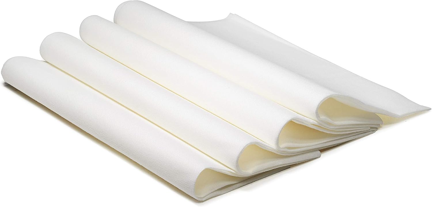 OCCASIONS 50 Ivory Disposable Plastic Plates for 25 Guests (Plain Ivory) | Heavy Duty Fancy Wedding Party Dinner & Salad/Dessert Set, 25x10.5" + 25x7.5", China-Like Look, BPA Free & Recyclable