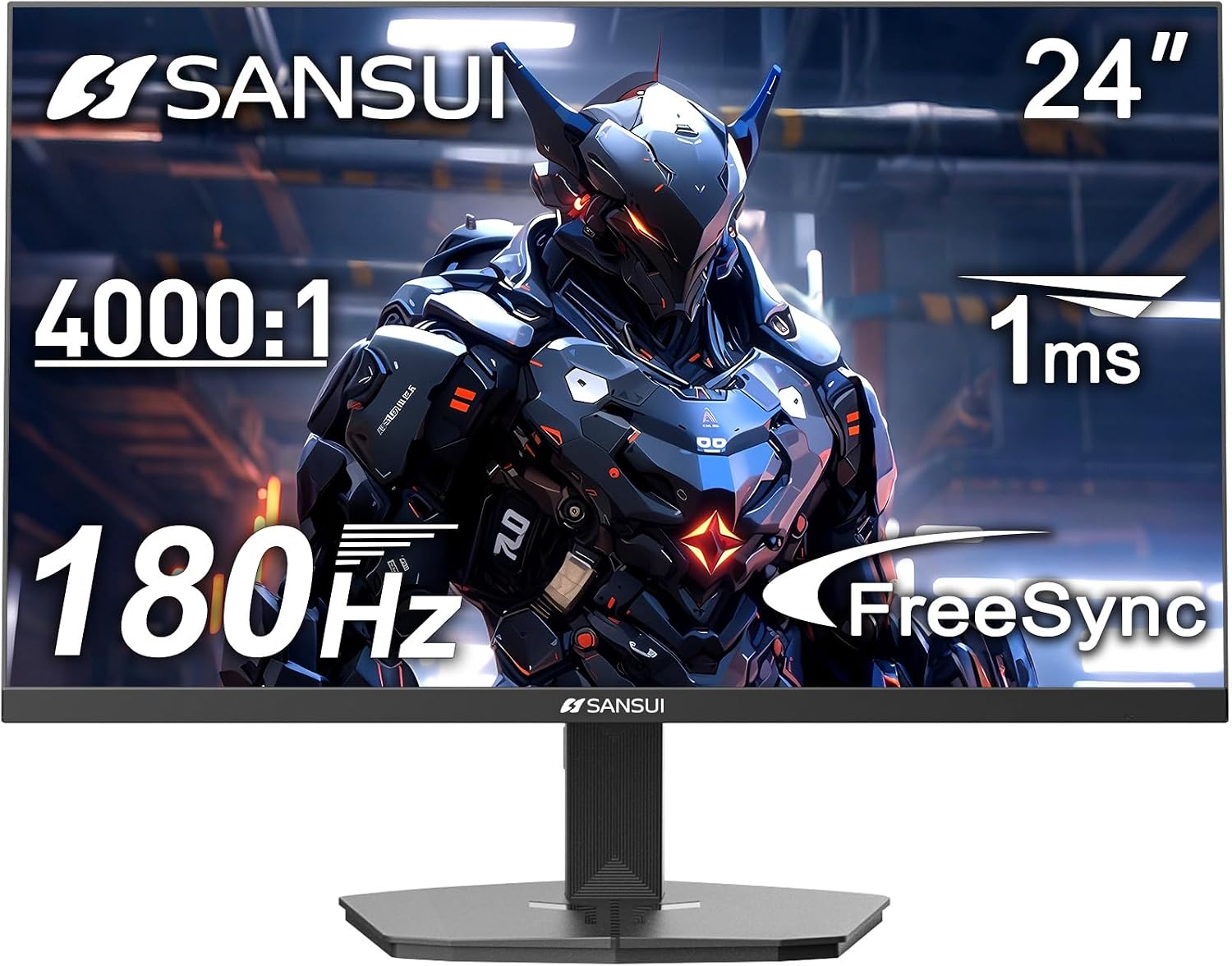 SANSUI 32 Inch Curved 240Hz Gaming Monitor High Refresh Rate, FHD 1080P | Gaming PC Monitor HDMI DP1.4, 1500R Curvature, 1Ms MPRT, HDR,Metal Stand,VESA Compatible(DP Cable Incl.)