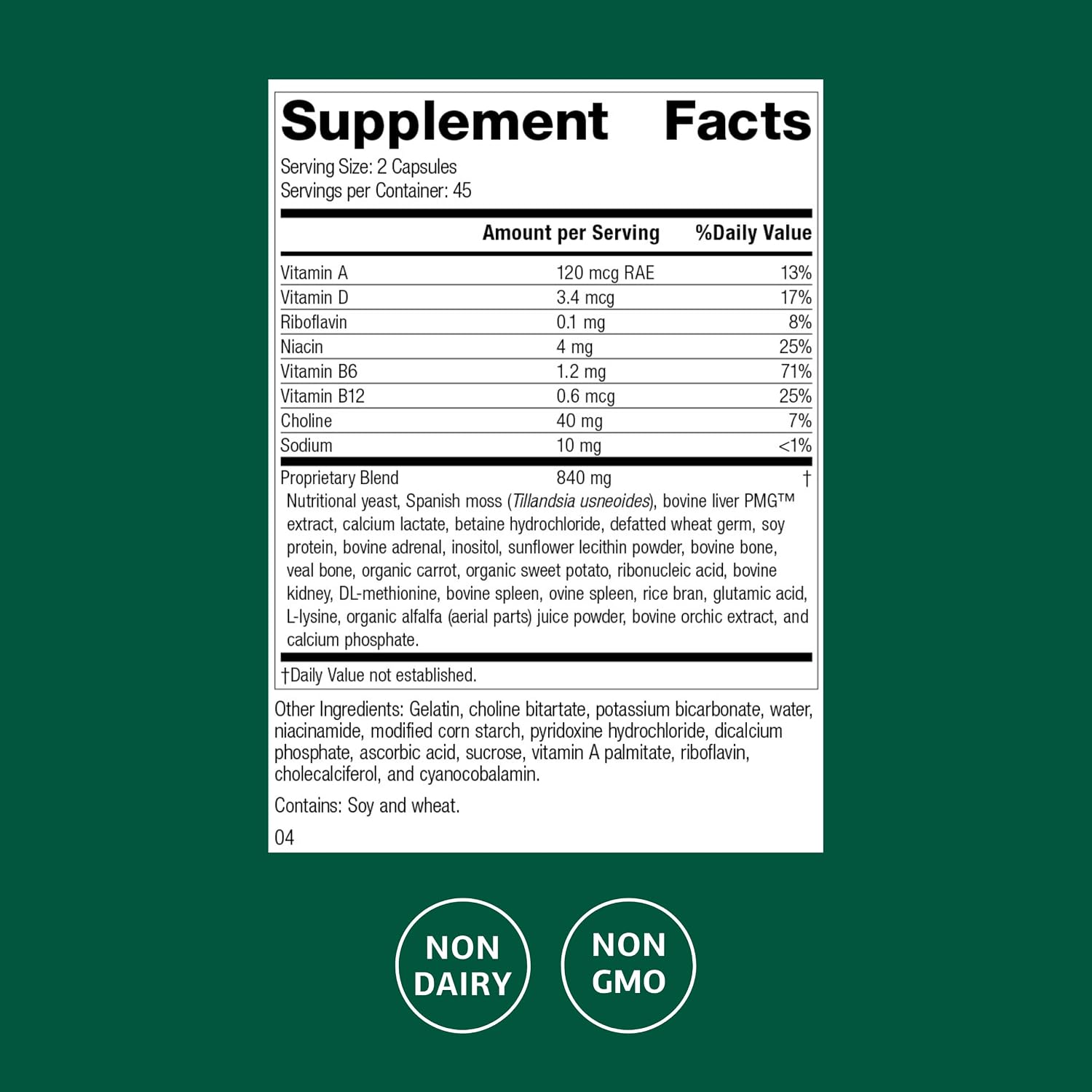 Standard Process Senaplex - Nervous System Support with Niacin