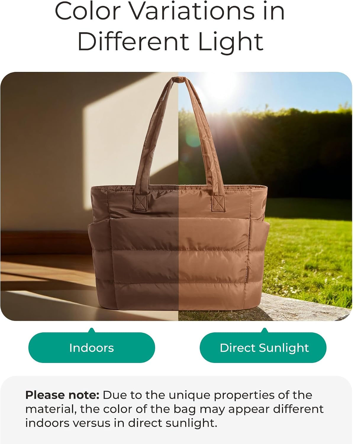BAGSMART Tote Bag for Women, Lightweight Puffy Tote Bag with Compartments Shoulder Bag Handbag for Travel, Work, Gym | Lightweight