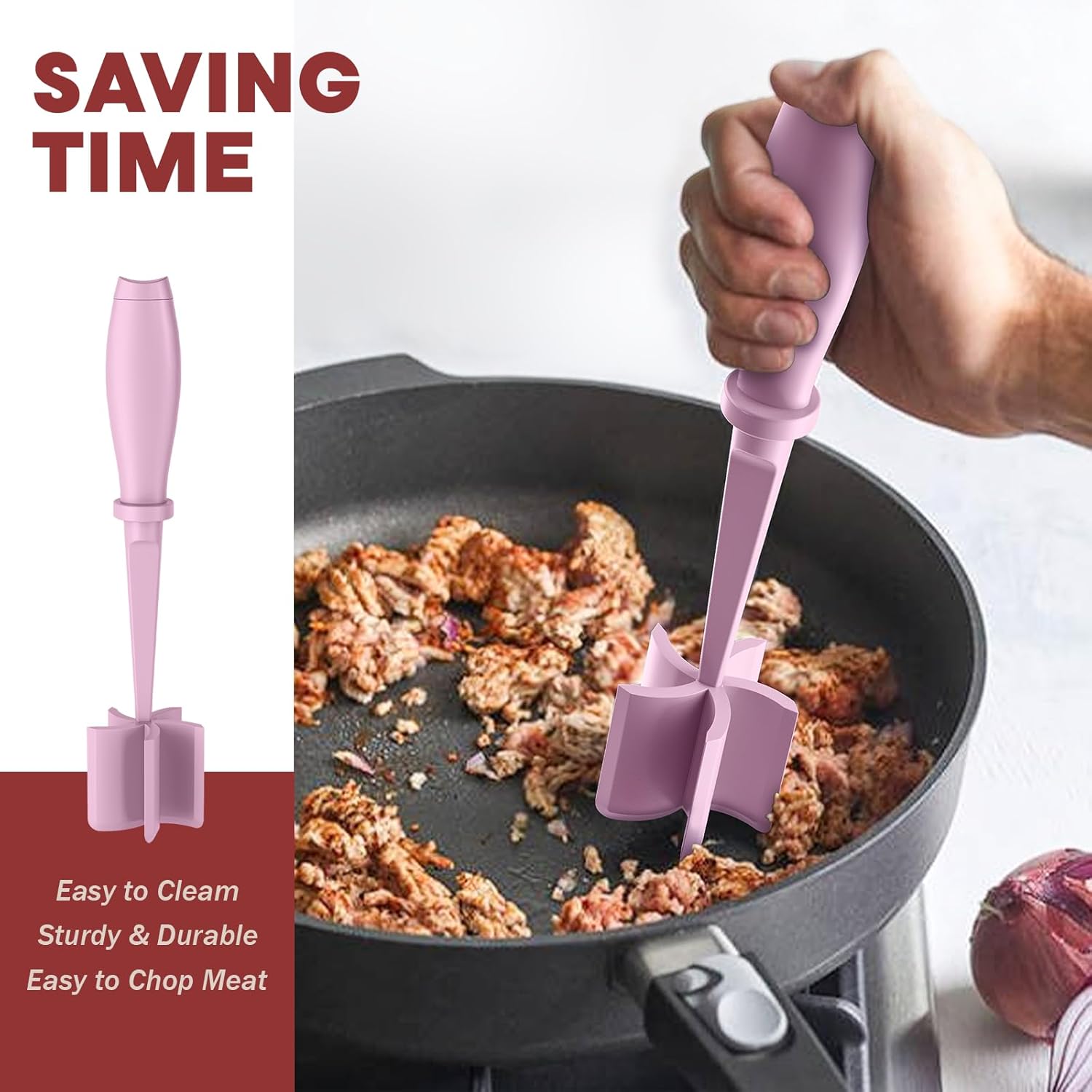 PGYARD Meat Chopper Hamburger Grinder, Kitchen Smasher for Ground Beef