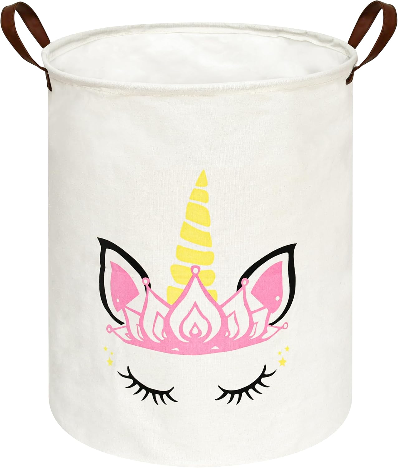 MAIZMZ Kids Hamper Storage Basket Nursery Bins Baby Gift Toy Organizer Box Laundry Basket Large Canvas Collapsible Chest for