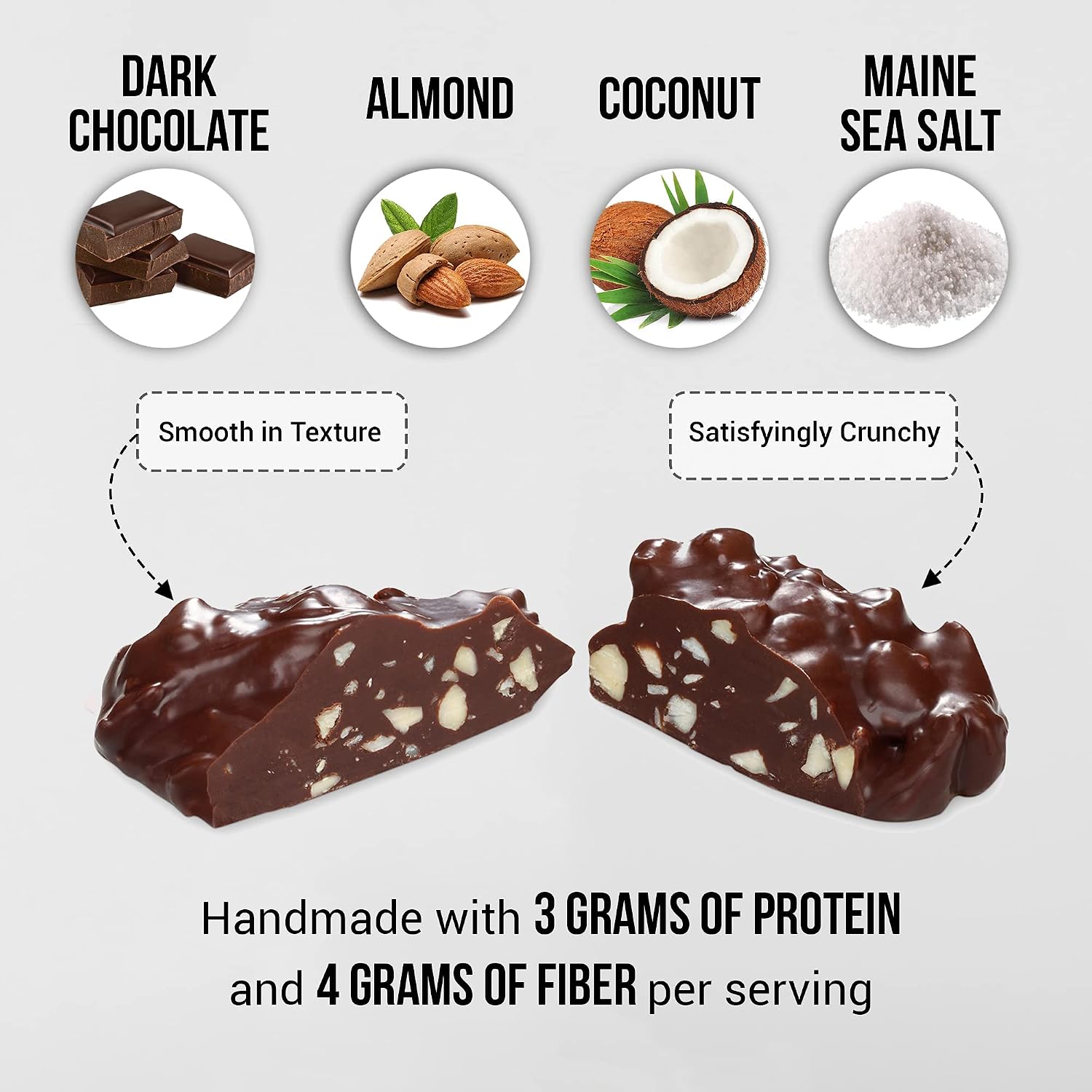 Bixby 6 Pack of Clusters Dark Chocolate Covered Almonds and Coconut | Kosher, Non-GMO