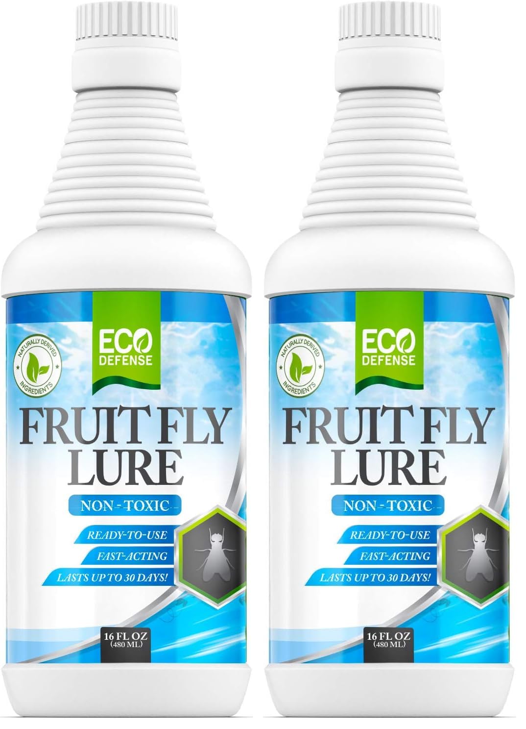 Eco Defense Fruit Fly Killer - Natural Fruit Fly Trap & Drain Fly Killer Treatment for Indoor Fly Control in Kitchen, Restaurants, and More, 16 Oz