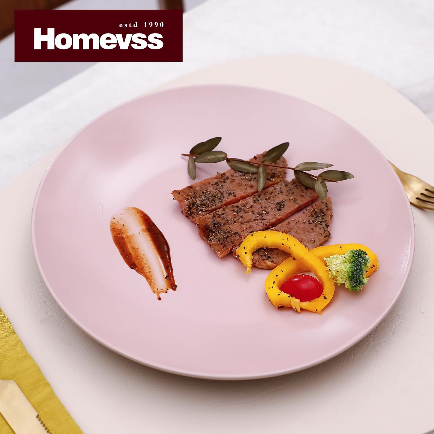 Stoneware Two-Tone Colors Life 16pc Dinner Set，Outside Shiny Black + Inside Matte Glaze Olive