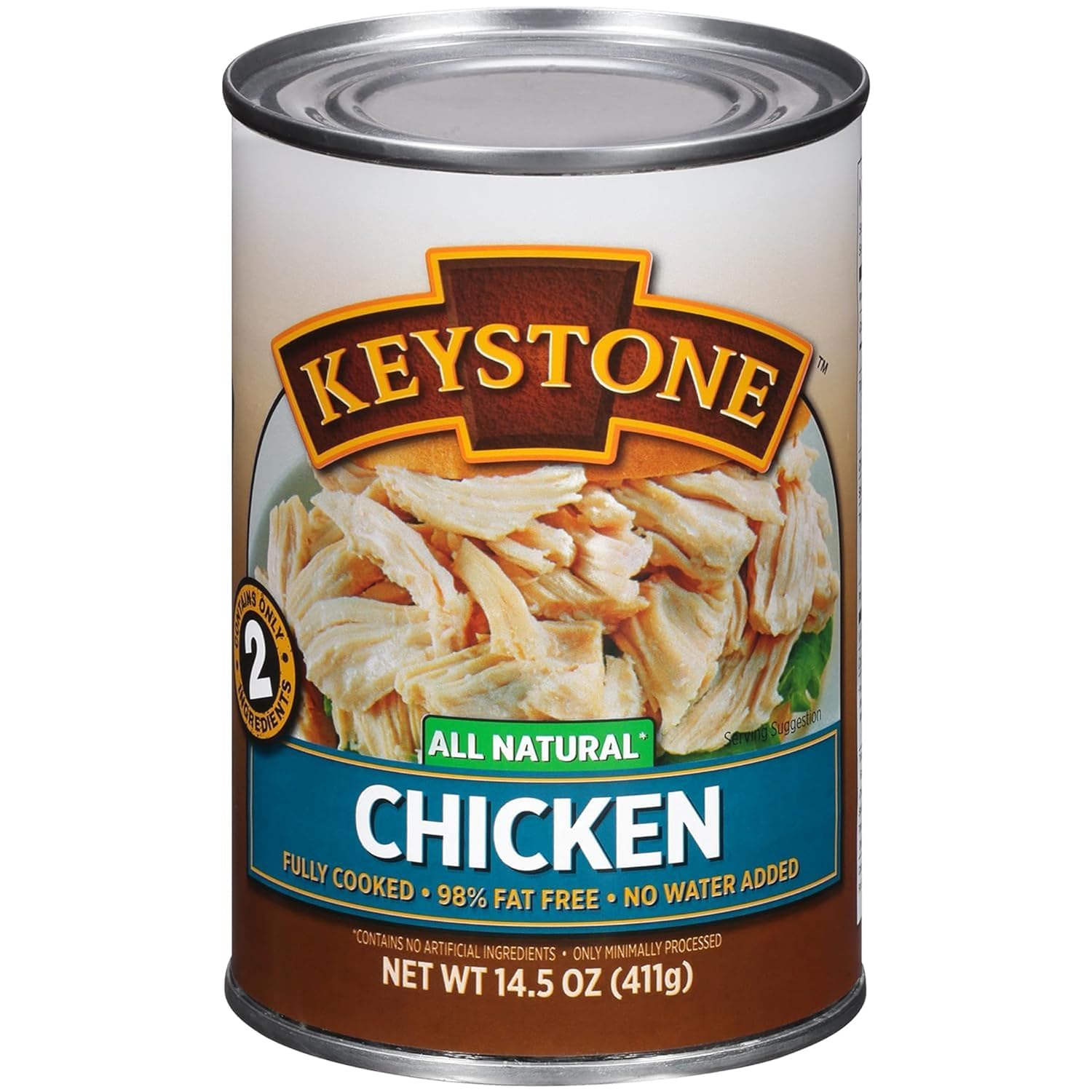 Keystone Meats All Natural Heat and Serve Ground Beef 14 Oz Fully Cooked Canned Meat Shelf Stable Emergency Survival Canned Food Ready to Eat No Preservatives Gluten Free Made in USA Pack of 2