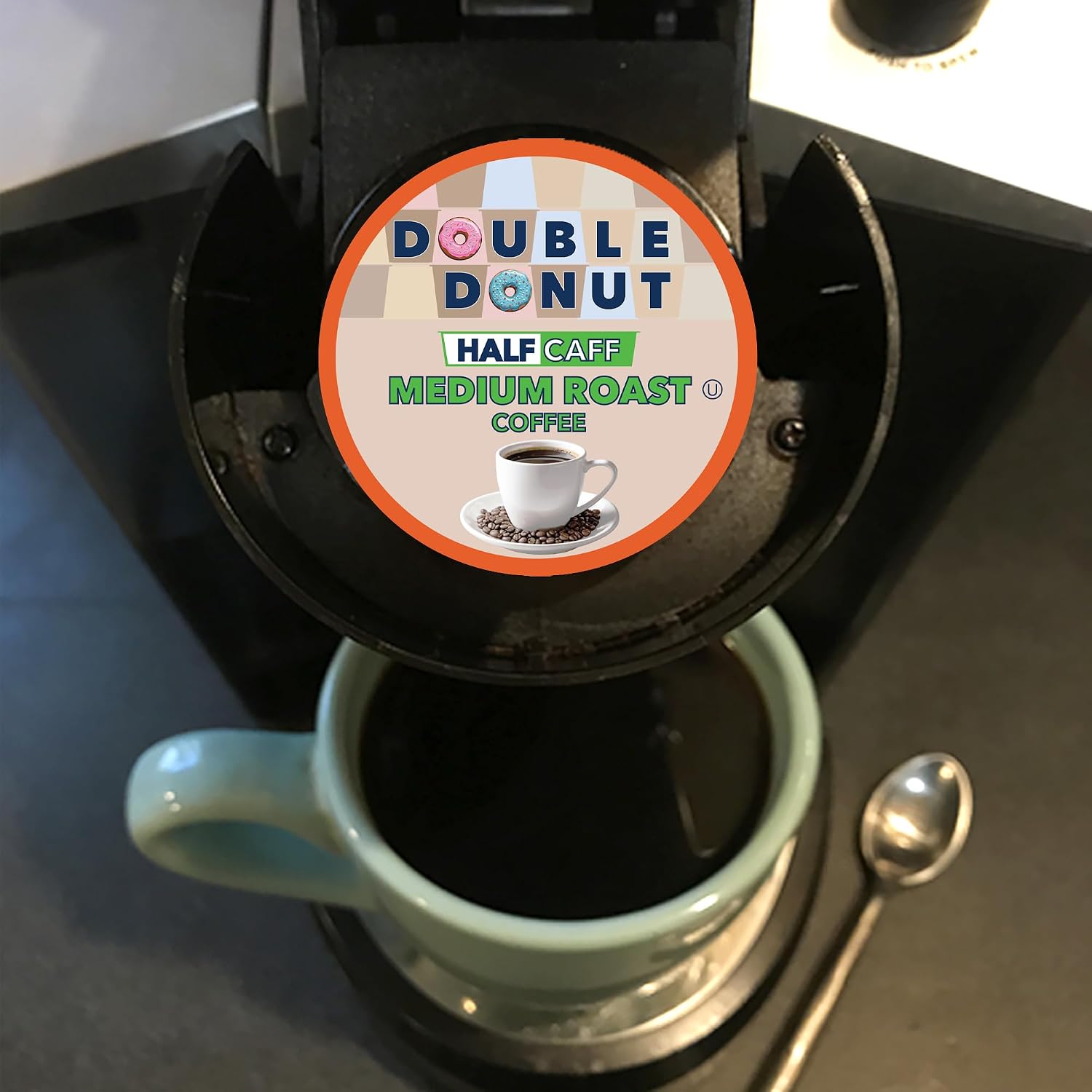 Double Donut Coffee Variety Pack, Including Flavored Coffee Pods, Medium Roast, & Dark Roast Coffee, Single Serve Coffee for Keurig K Cup Brewers, 40 Count