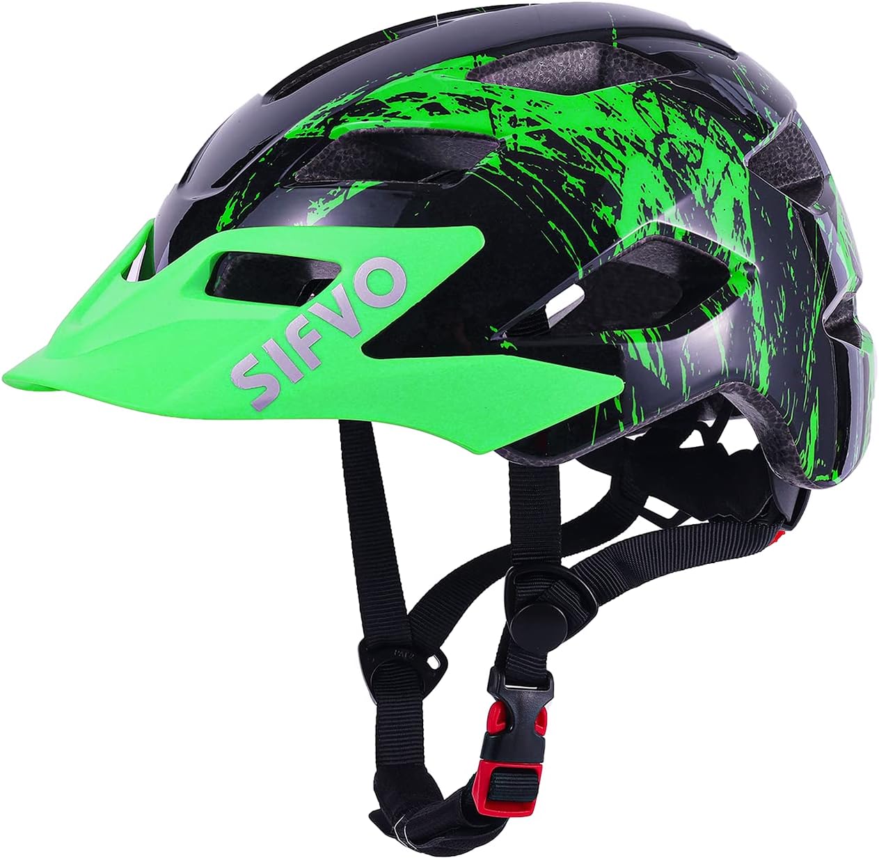 Kids Helmet, SIFVO Kids Bike Helmet Boys and Girls Bike Helmet with Cool Visor Helmet for Kids 5-14