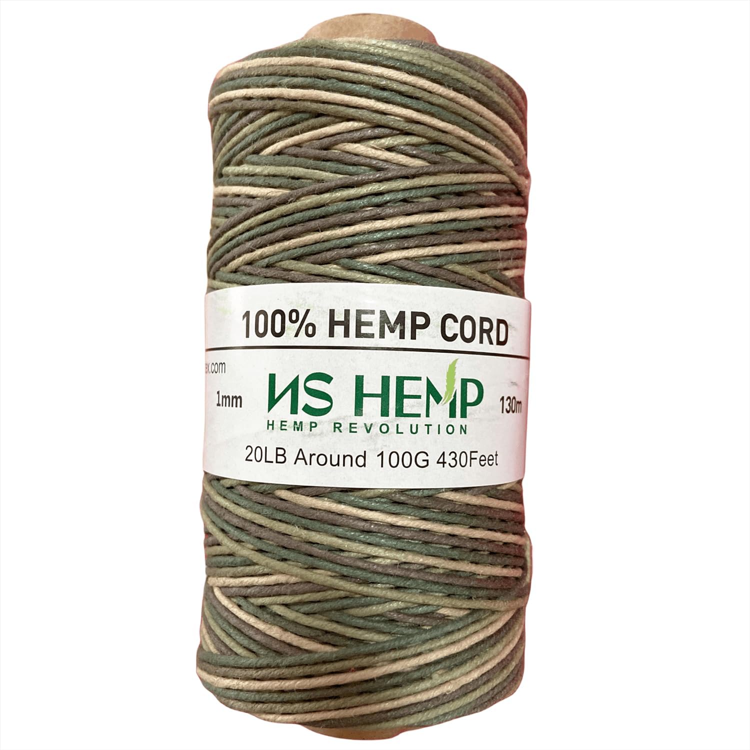 【 NS HEMP 】 Sustainable Hemp Twine Hemp Cord for Jewelry Making, Hemp Cord 1mm 130 Meters (026 RAW)