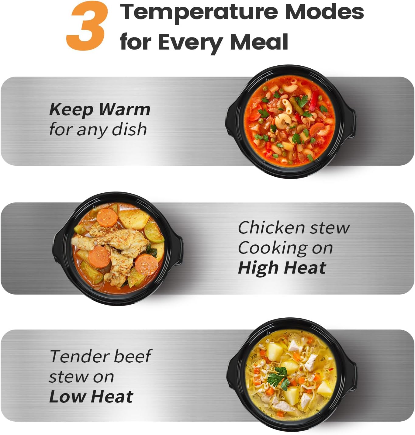 KOOC Small Slow Cooker, 2-Quart, Free Liners Included for Easy Clean-up, Upgraded Ceramic pot, Adjustable Temp, Nutrient Loss Reduction