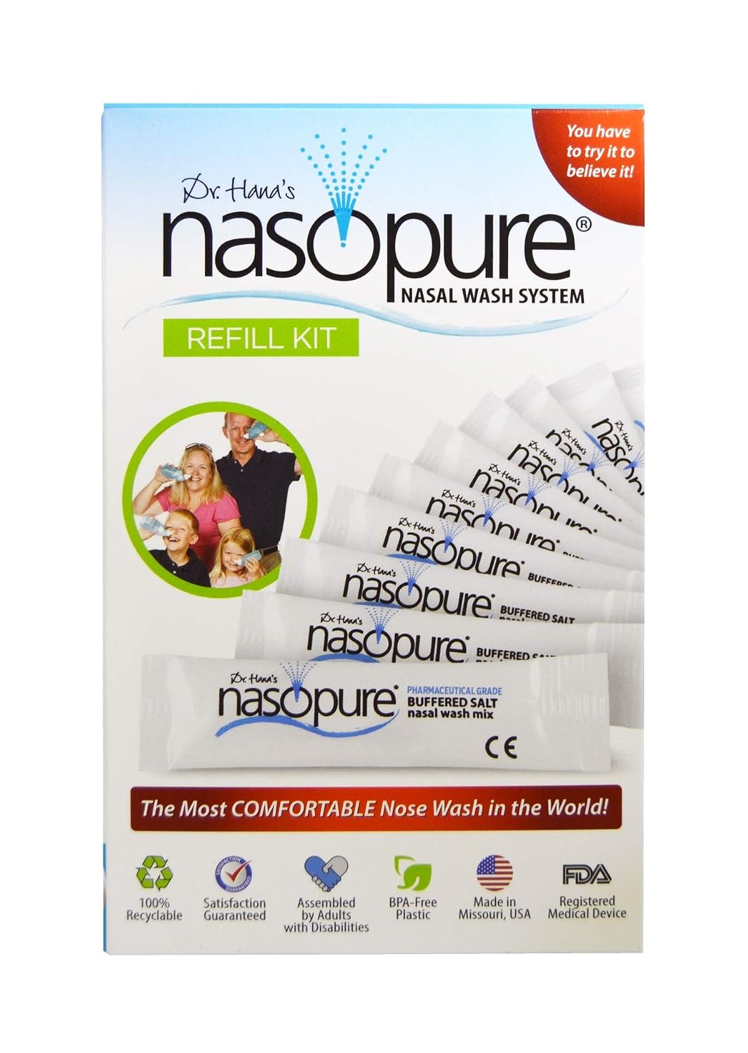 Nasopure Refill Kit - 40 buffered Salt Packets