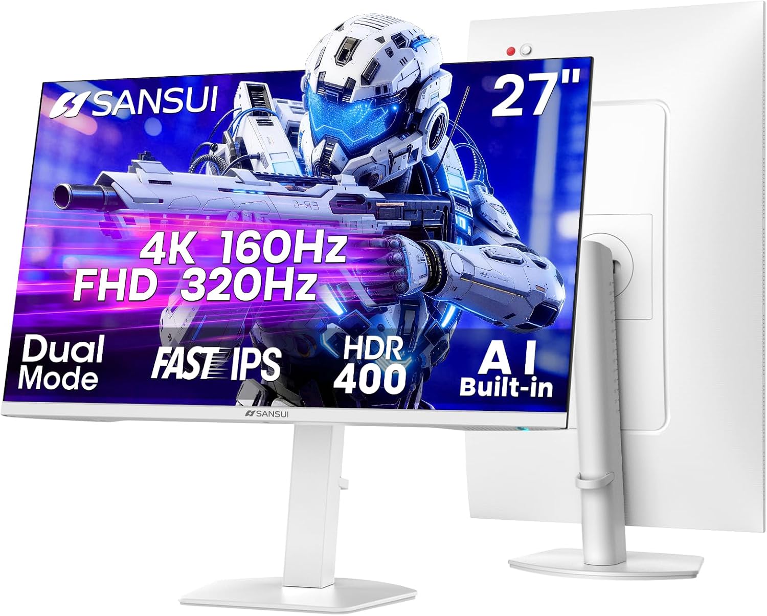 SANSUI 32 Inch Curved 240Hz Gaming Monitor High Refresh Rate, FHD 1080P | Gaming PC Monitor HDMI DP1.4, 1500R Curvature, 1Ms MPRT, HDR,Metal Stand,VESA Compatible(DP Cable Incl.)