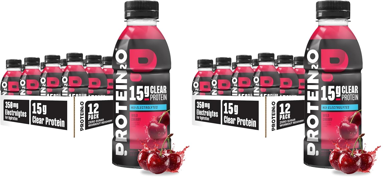 Protein2o 15g Whey Protein Infused Water, Peach Mango, 16.9 Oz Bottle (Pack of 12)