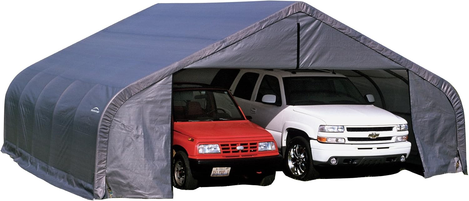 ShelterLogic ShelterCoat 22 x 20 x 1 ft Green Garage Peak