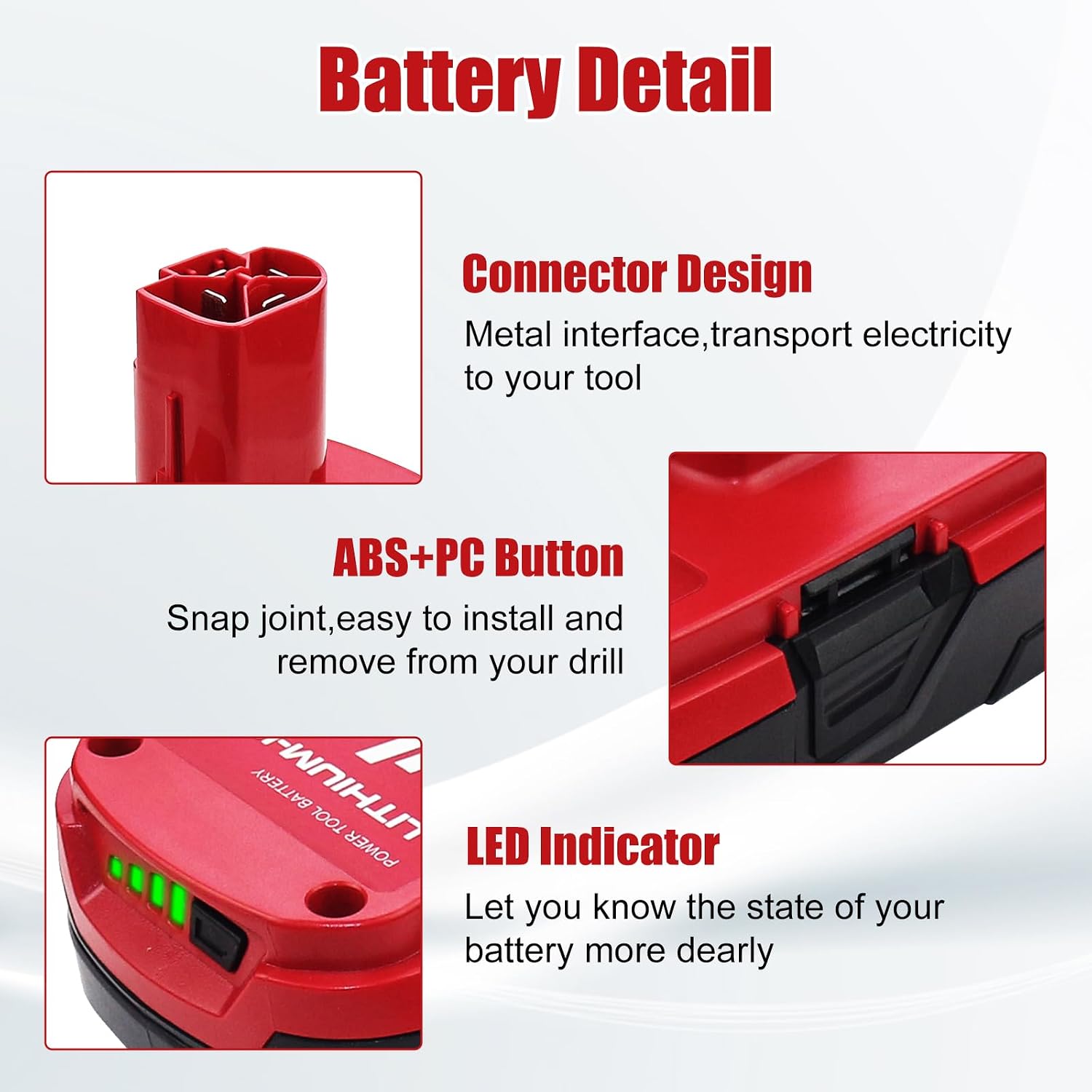 2 Packs 3.6Ah Replacement for Craftsman 19.2 Volt Battery(Red) | Compatible with Craftsman 19.2V Batteries Diehard C3 315.pp2011 315.pp2020 315.113753 130279005 1323903 11375 315.115410