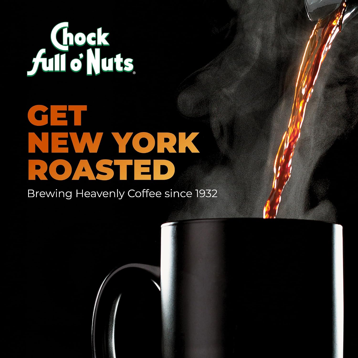 Chock Full o' Nuts French Roast Ground Coffee – Premium Beans in Recyclable Steel Can – Rich Flavor & Aroma, Dark Roast – Perfect for Drip, Pour-Over, Percolator – 26 Oz Can