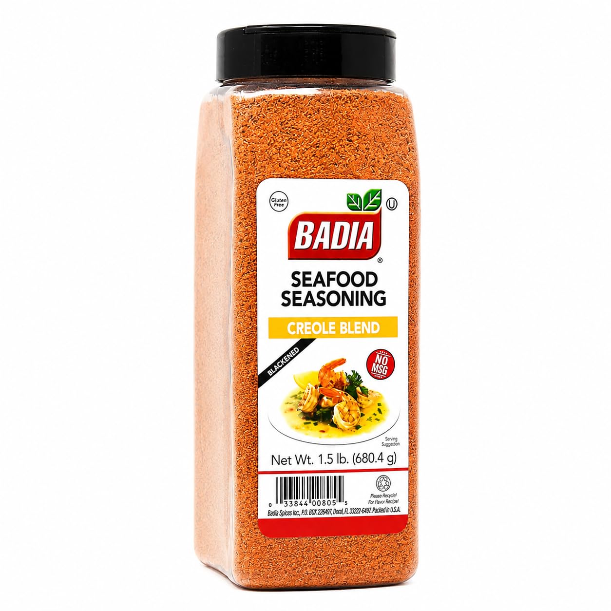 Badia Blackened Seafood Seasoning, 1.5 lb – Creole Spice Blend | Bold Creole-inspired seasoning for blackened seafood, fish, shrimp, meats, grilling, pan-searing, and Southern-style recipes