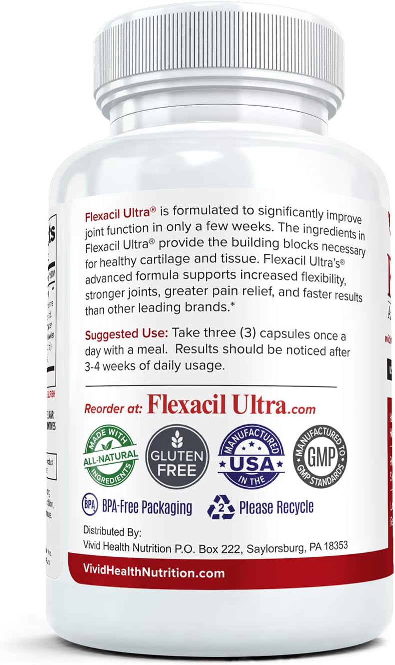 Joint Health & Support Supplement with Glucosamine Sulfate, Chondroitin, Hyaluronic Acid & MSM for Joint Support, Cartilage & Flexability, 60 Capsules