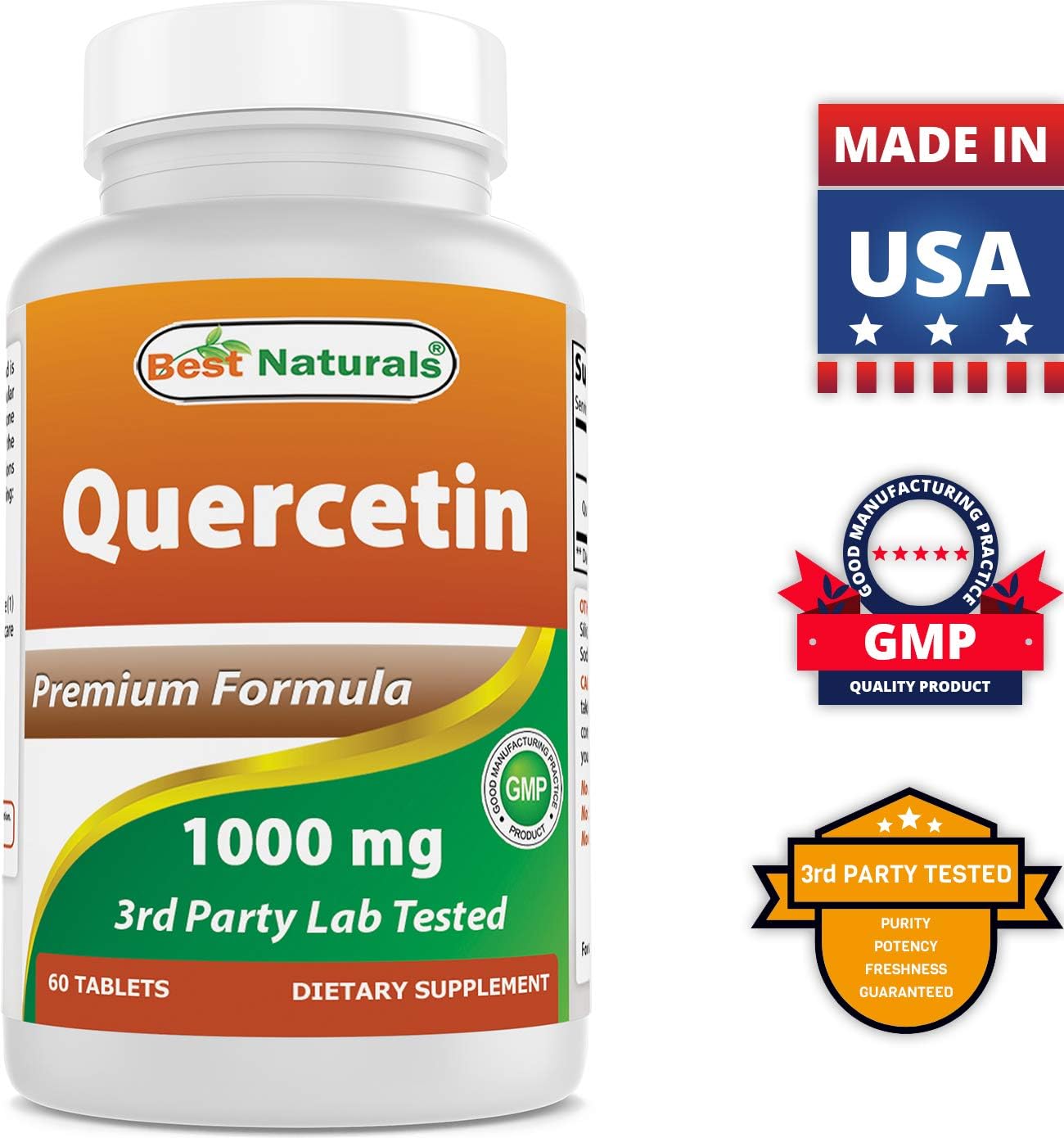 Best Naturals Quercetin 1000 mg Tablet - Immune Health - 60 Count