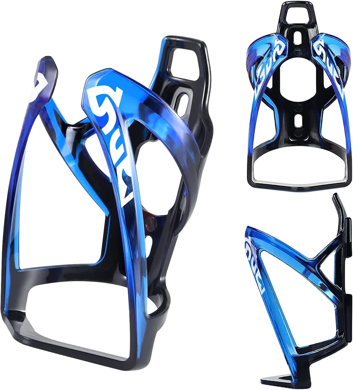 Suruid Bike Water Bottle Cage Ultra-Light Bicycle Bottle Holder Universal Bike Cup Holder Rack for Bicycle, Cycling, MTB, Road/Mountain Bikes 2 Pack - Black