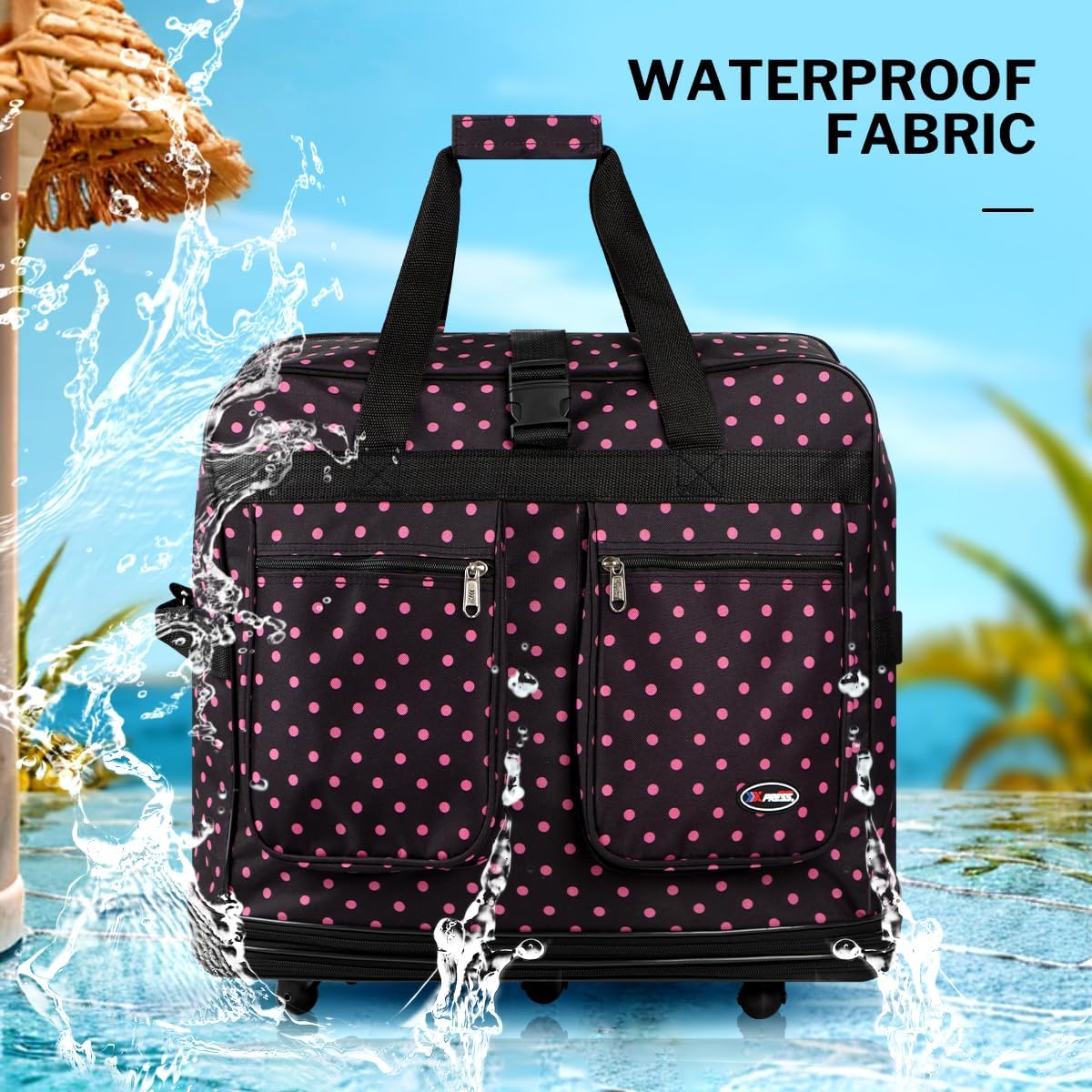 40'' Expandable Rolling Duffel Bag Suitcases w/Wheels,Foldable Luggage Bag