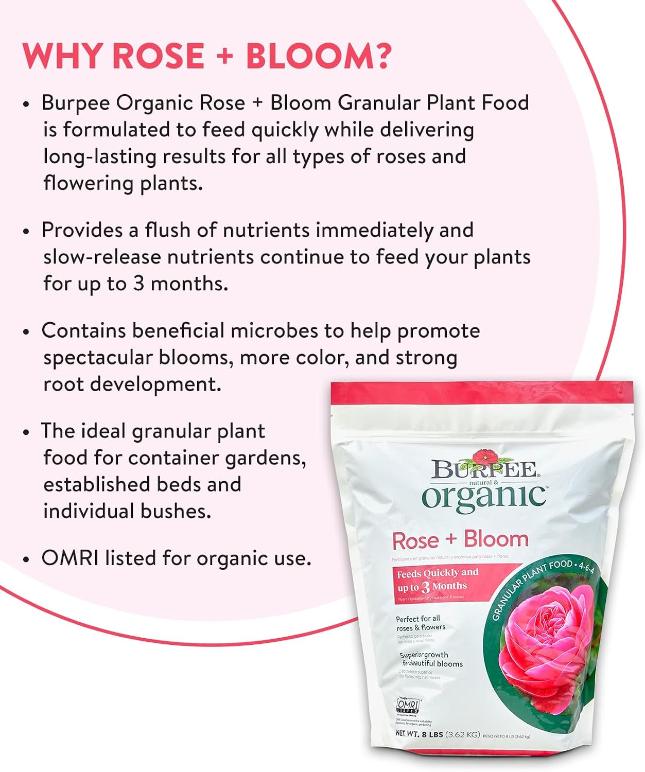 Burpee Natural Purpose Granular 4-Lb Organic Food for Growing Strong Plants | Good for Vegetable Garden, Flower Garden & Seed Starting, 4 lb, 4lb. Bag