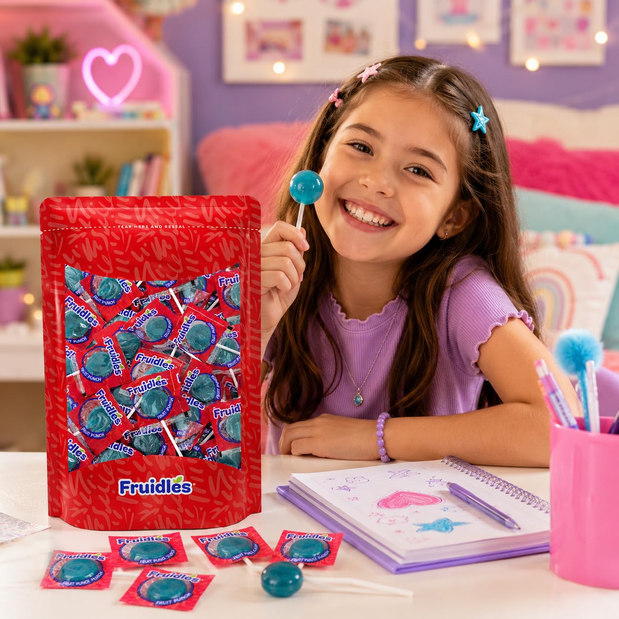 20-Count Grape Lollipops Candy Suckers for Kids, Perfect for Gifting, Parties, Events,10 Gram Lollipops