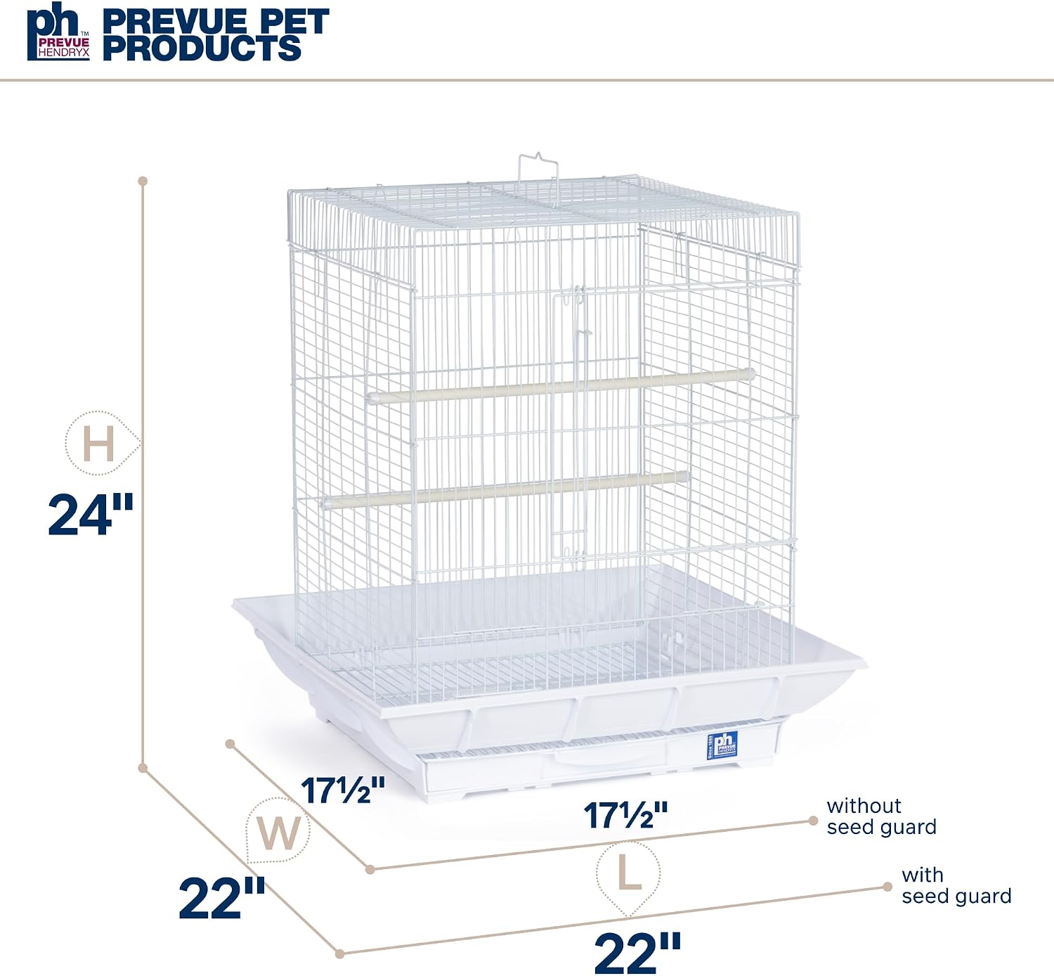 Prevue Hendryx SP850B/B Clean Life Cockatiel Cage, Black, 1/2"