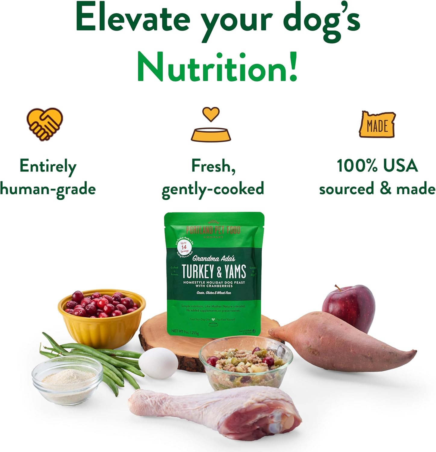 Portland Pet Food Company Fresh, Human Grade Dog Food Topper & Meal 5 Pack