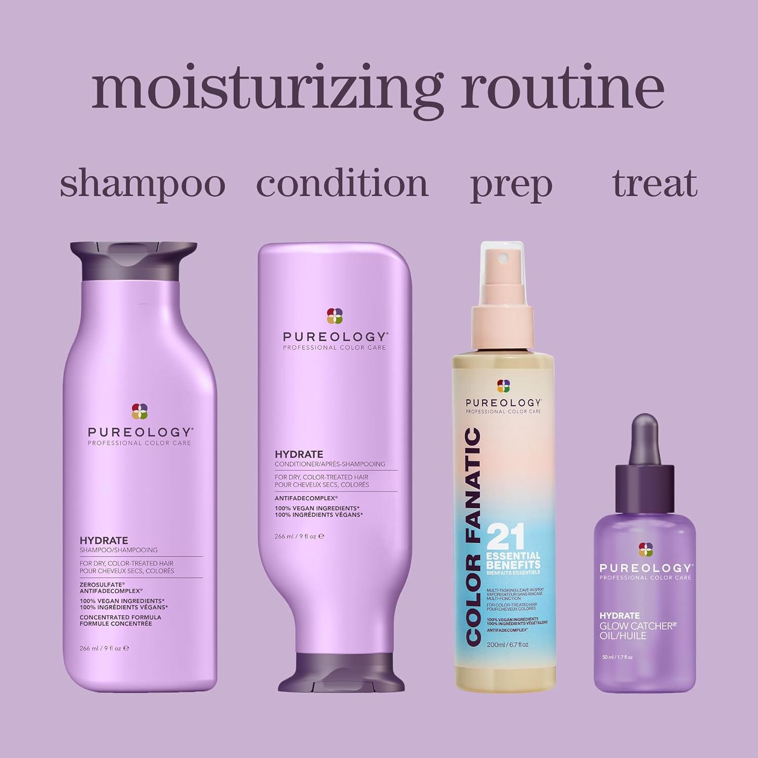 Pureology Hydrate Shampoo – Moisturizes & Nourishes Dry Hair, Sulfate-Free