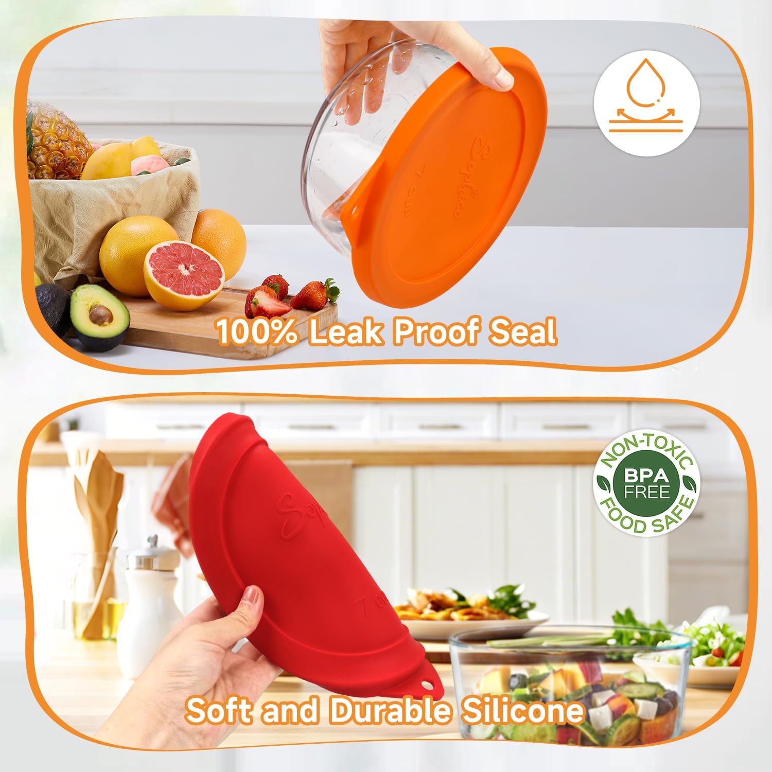 SOPHICO 1 Cup Round Silicone Replacement for Pyrex & Anchor Hocking 7202-PC