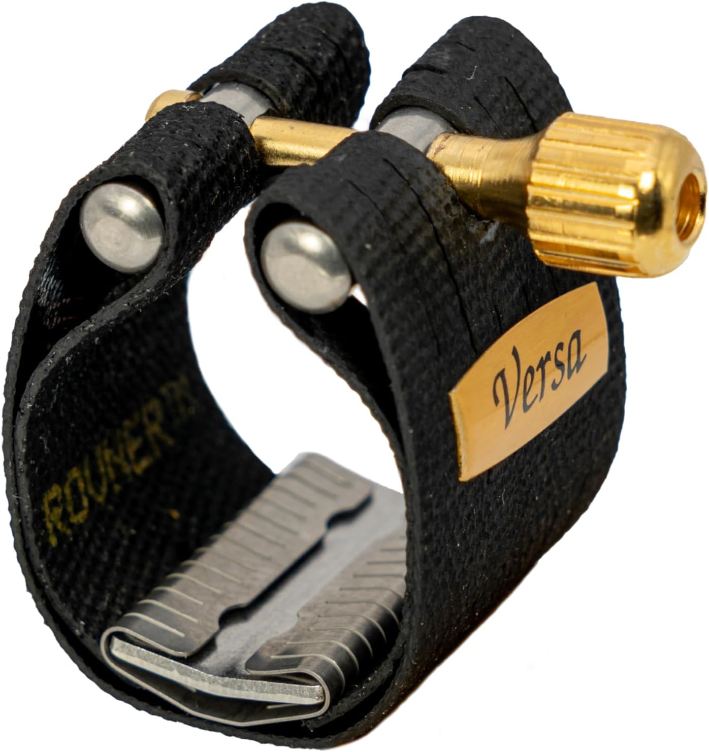 Rovner Ligature & Plastic Cap for Alto Clarinet - Versa Ligature for Hard Rubber Mouthpiece (V-2RS)
