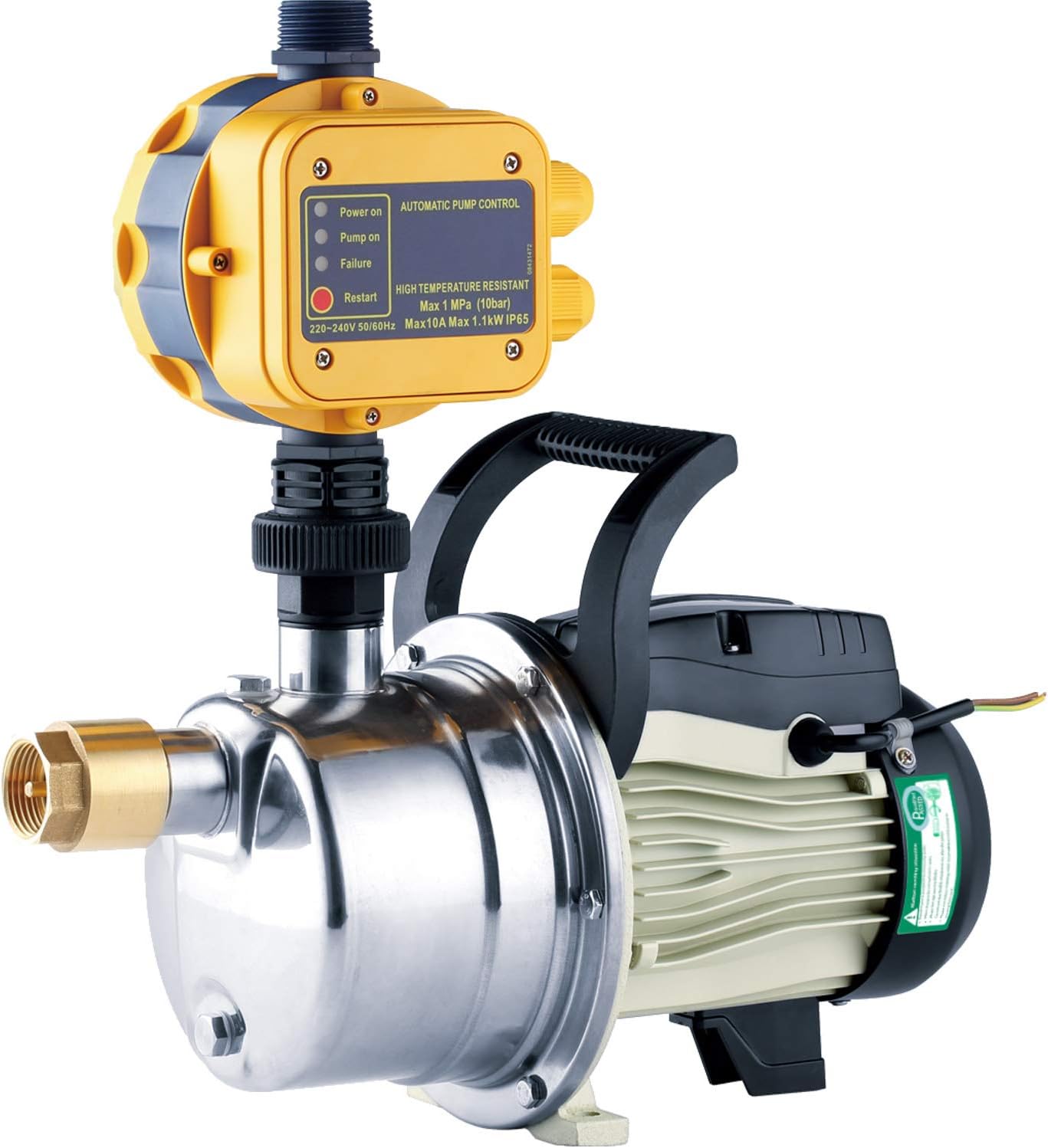 TDRRICH 3/4HP water pressure booster pump with Smart Controller for whole house，Self-priming Jet Transfer Pump Pressure Switch Automatic System