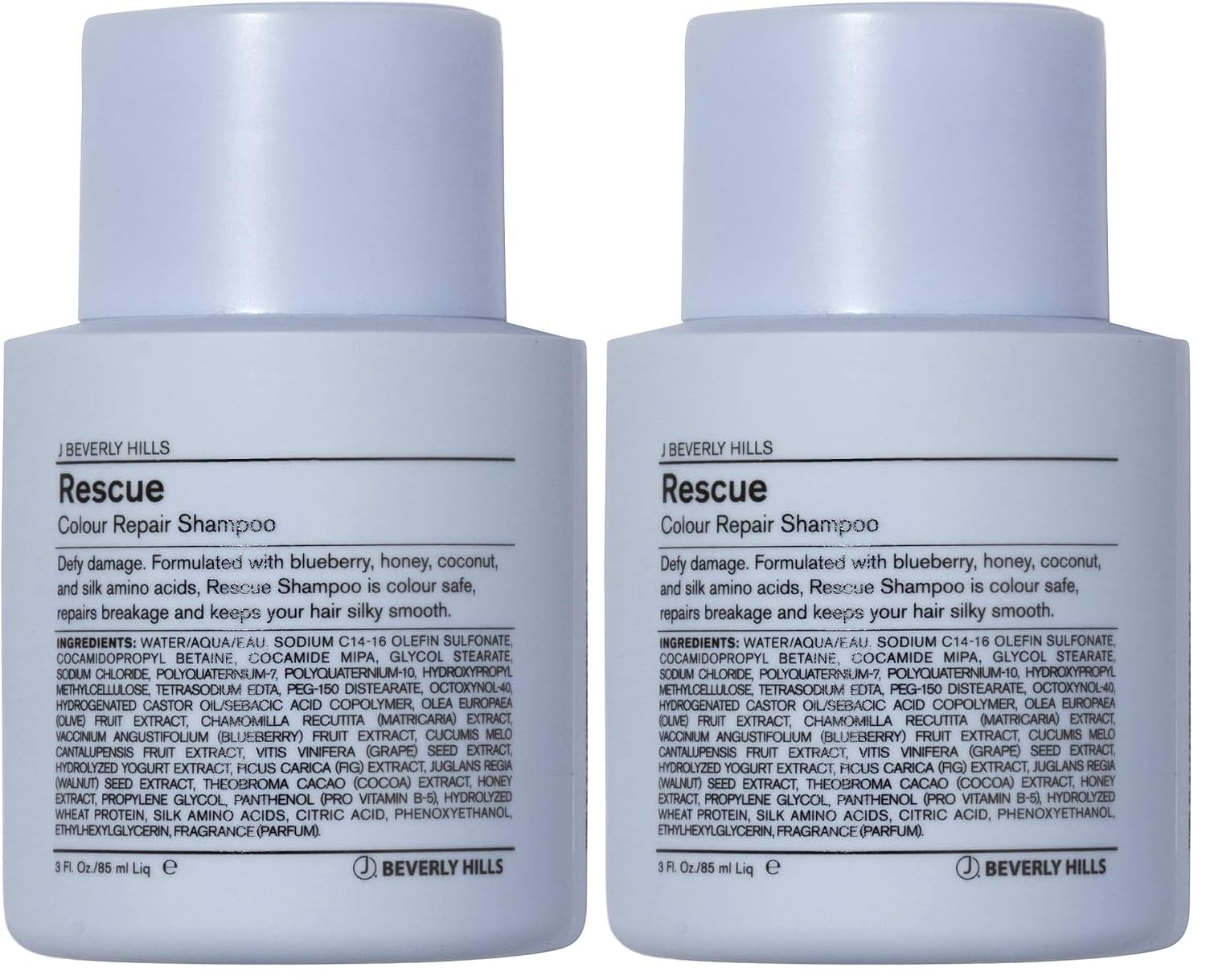 J Beverly Hills Blue Rescue Colour Repair Shampoo with Honey Extract for Hair Shine, (3 Oz, 12 Oz, 32 Oz)