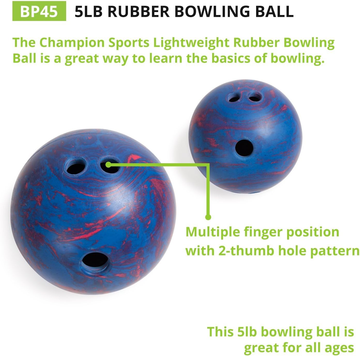 Champion Sports Rubber Bowling Ball