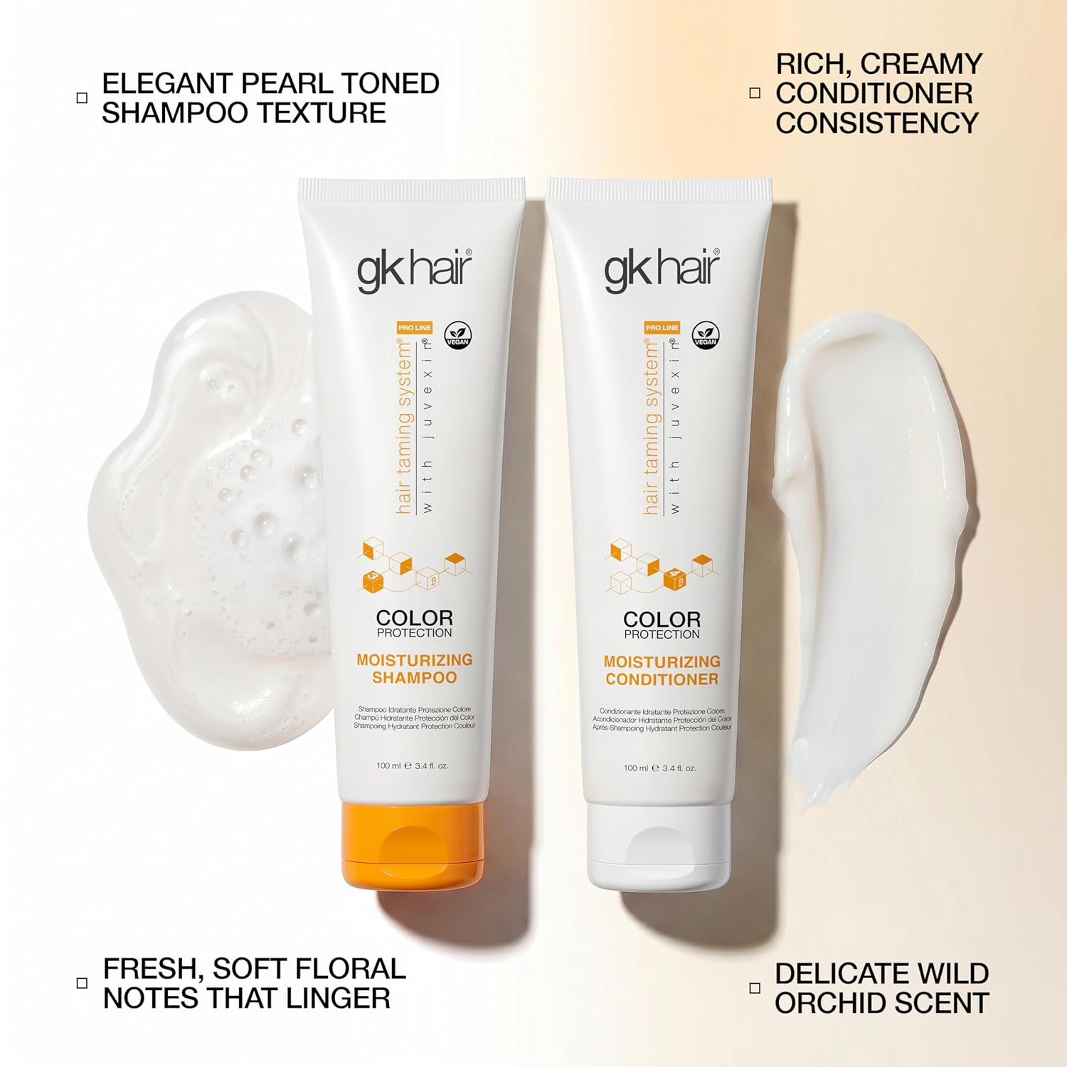 GK HAIR Keratin Shampoo and Conditioner set, Sulfate Free Moisturizing shampoo & conditioner for Color Treated Hair, Hydrating lightweight Formula for Dry, Damaged & Frizzy Hair 10.1oz each