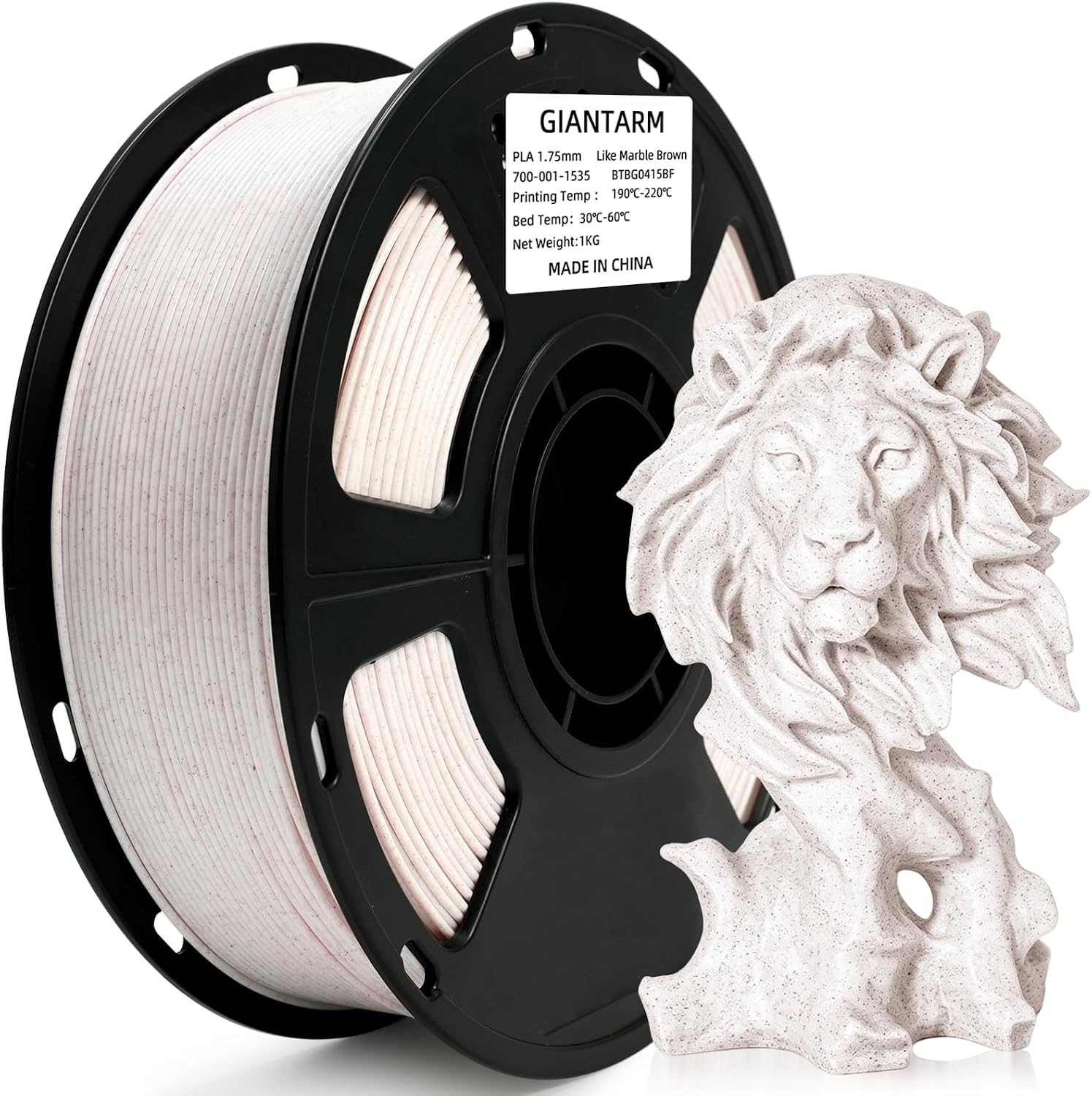 GIANTARM 3D Printer Filament, Silk Gold Pla Filament, 1Kg(2.2lbs) Spool, 1.75mm Dimension Accuracy +/- 0.03mm, 3D Printing Filament