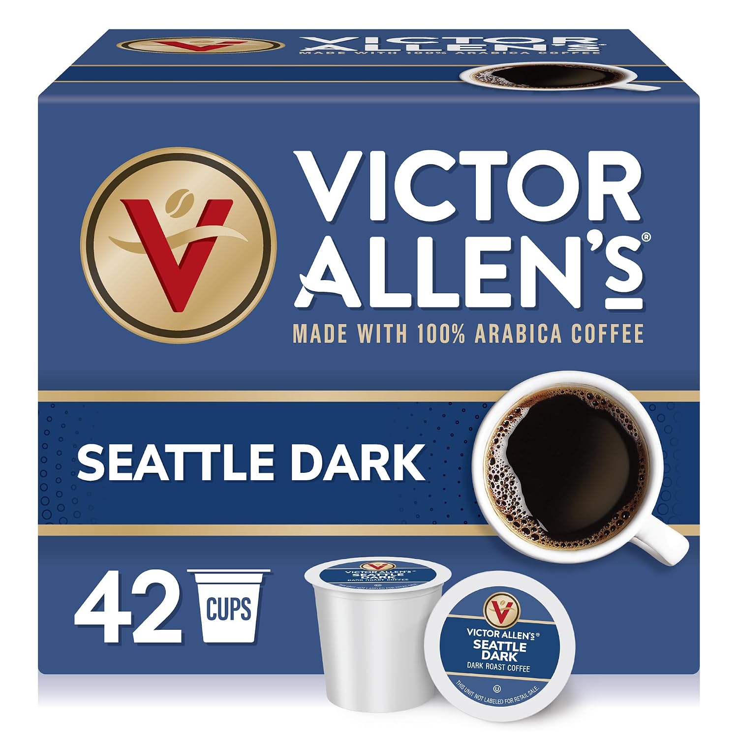 Victor Allen's Coffee Donut Shop Blend, Medium Roast, 80 Count, Single Serve Coffee Pods for Keurig K-Cup Brewers | 100% Arabica beans, Compatible with all K-Cup brewers, Kosher-OU (Pareve), 90-150mg caffeine per serving