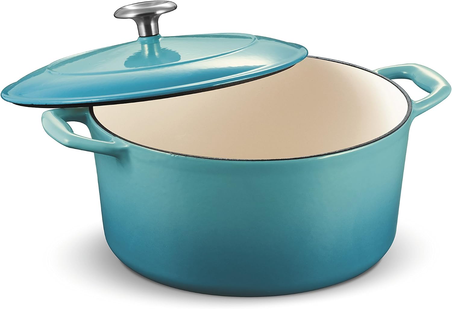 Tramontina Bestow Enameled Cast Iron 4-Qt Braiser Pan with Lid, Blue | Oven-to-Table Casserole Dish, Great for Shallow Braises & Simmers