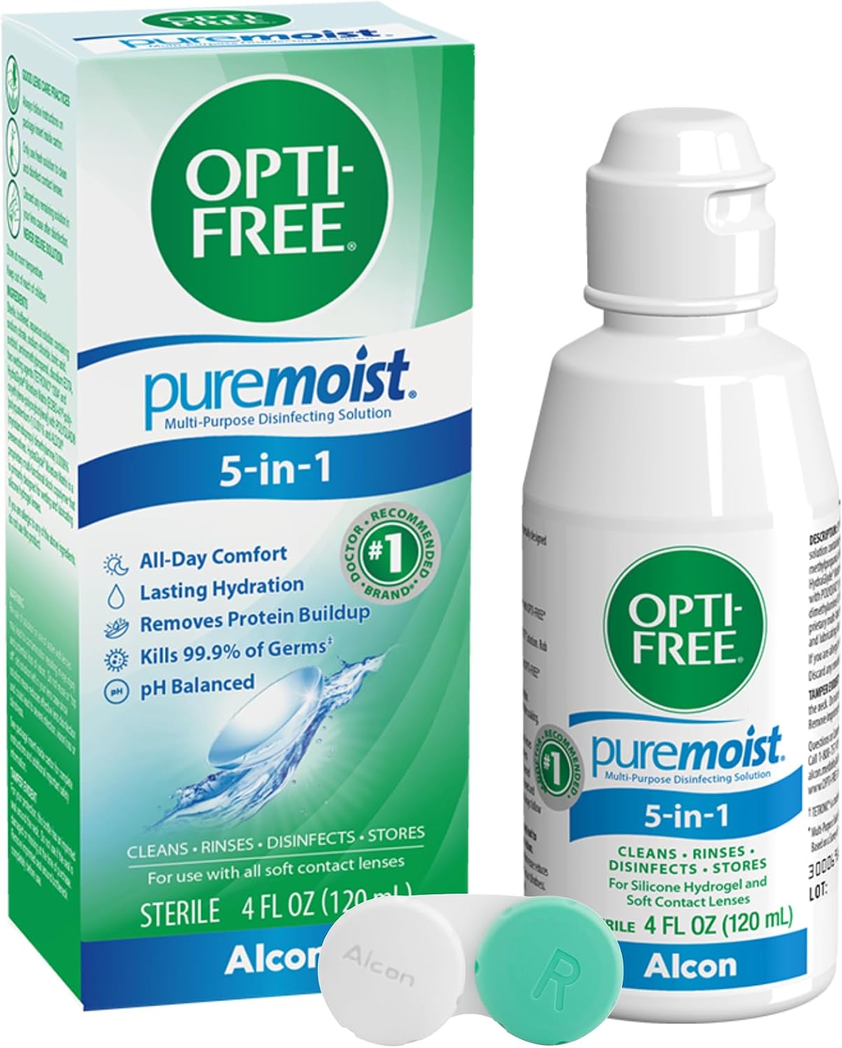 OPTI-FREE Puremoist Multi-Purpose Contact Lens Solution, 4 Fl Oz