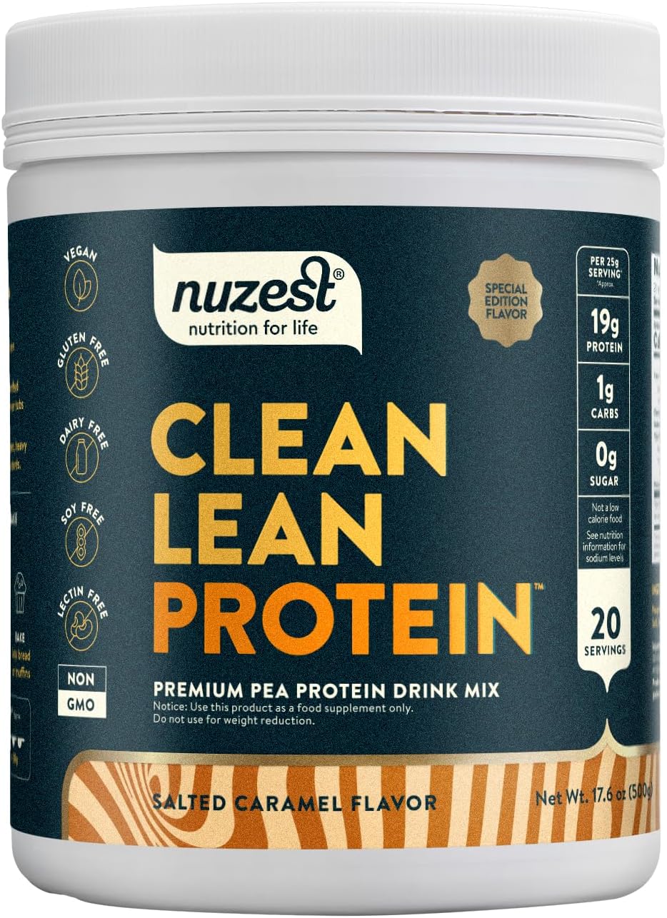 Nuzest Clean Lean Protein - Vegan Pea Protein Powder Rich Chocolate 1.1 lb | 20 Servings with 18g Protein Plant Based Protein Powder, Only 4 Ingredients, Dairy Free, Gluten Free, GMO Free, Protein Shake