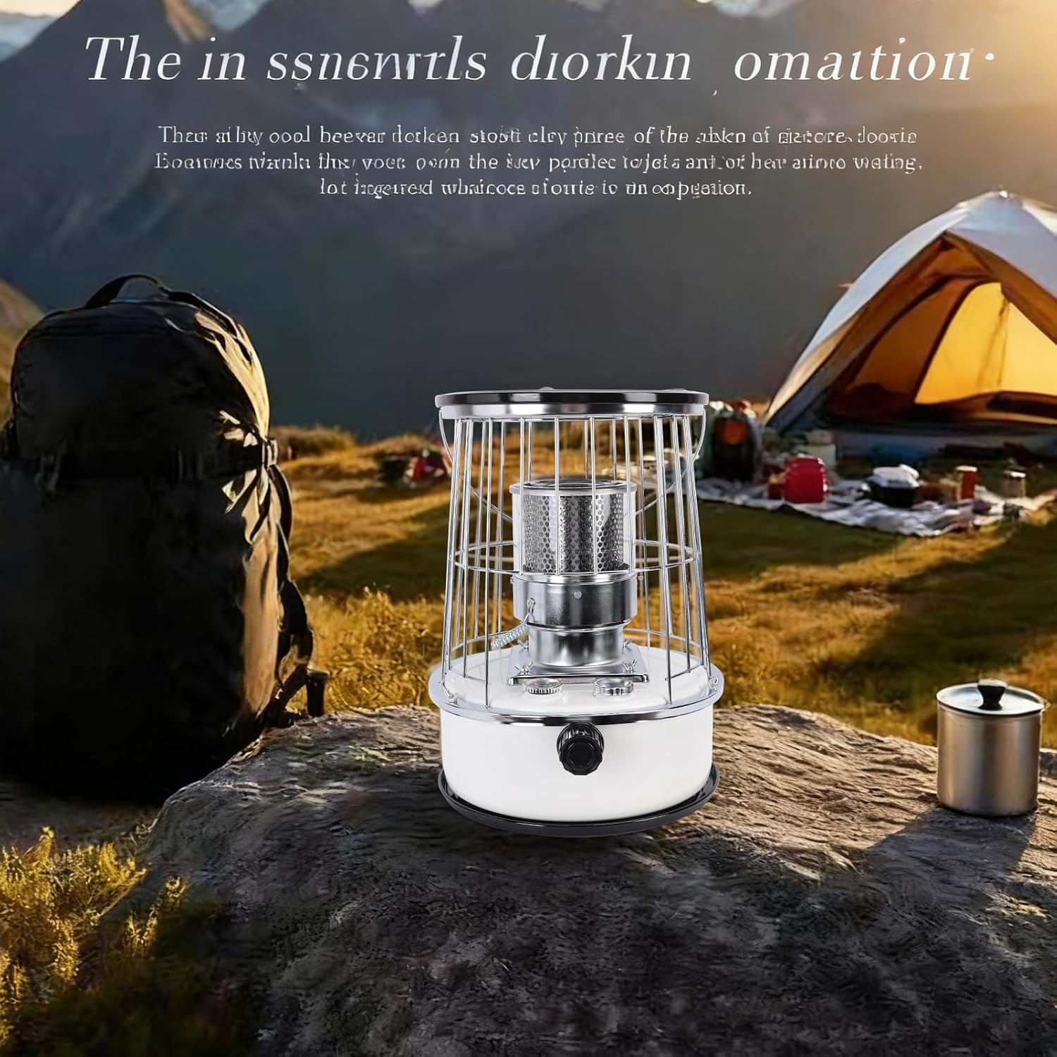 Luocute Portable Kerosene Heater, 10000BTU / H Indoor Outdoor Space Heater with Anti Tipping Guard
