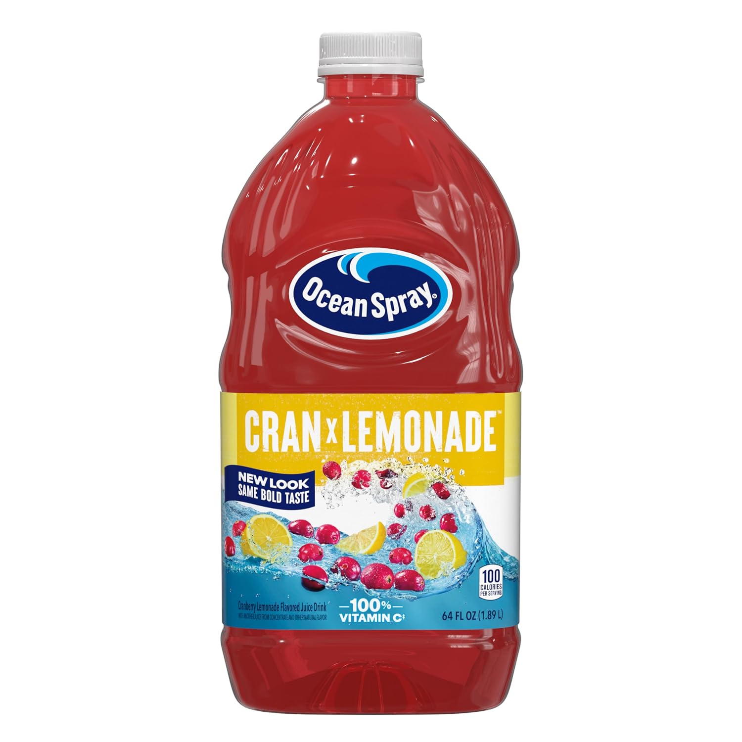 Ocean Spray® Cran-Apple™ Juice Drink, 64 Ounce Bottle, 8 Count | Ocean Spray® Cran-Apple™ Juice Drink, Made with Real Fruit Juice, 64 Fluid Ounce Bottle