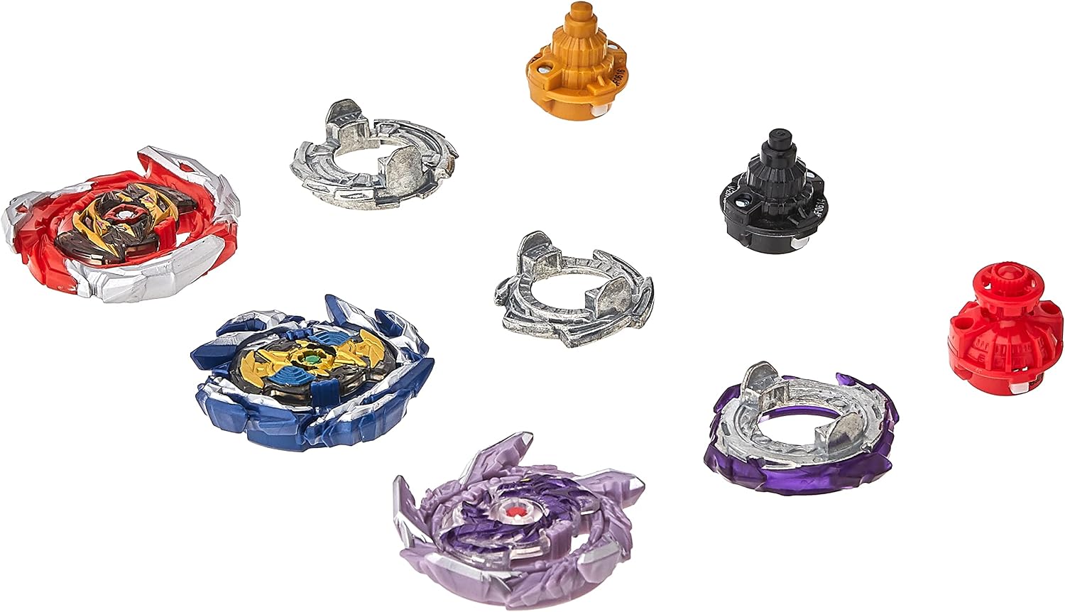 Beyblade Burst Surge Speedstorm Thunder Threat 3-Pack - Kolossal Fafnir F6, Spear Dullahan D6, Brave Roktavor R6 Battling Game Top Toys
