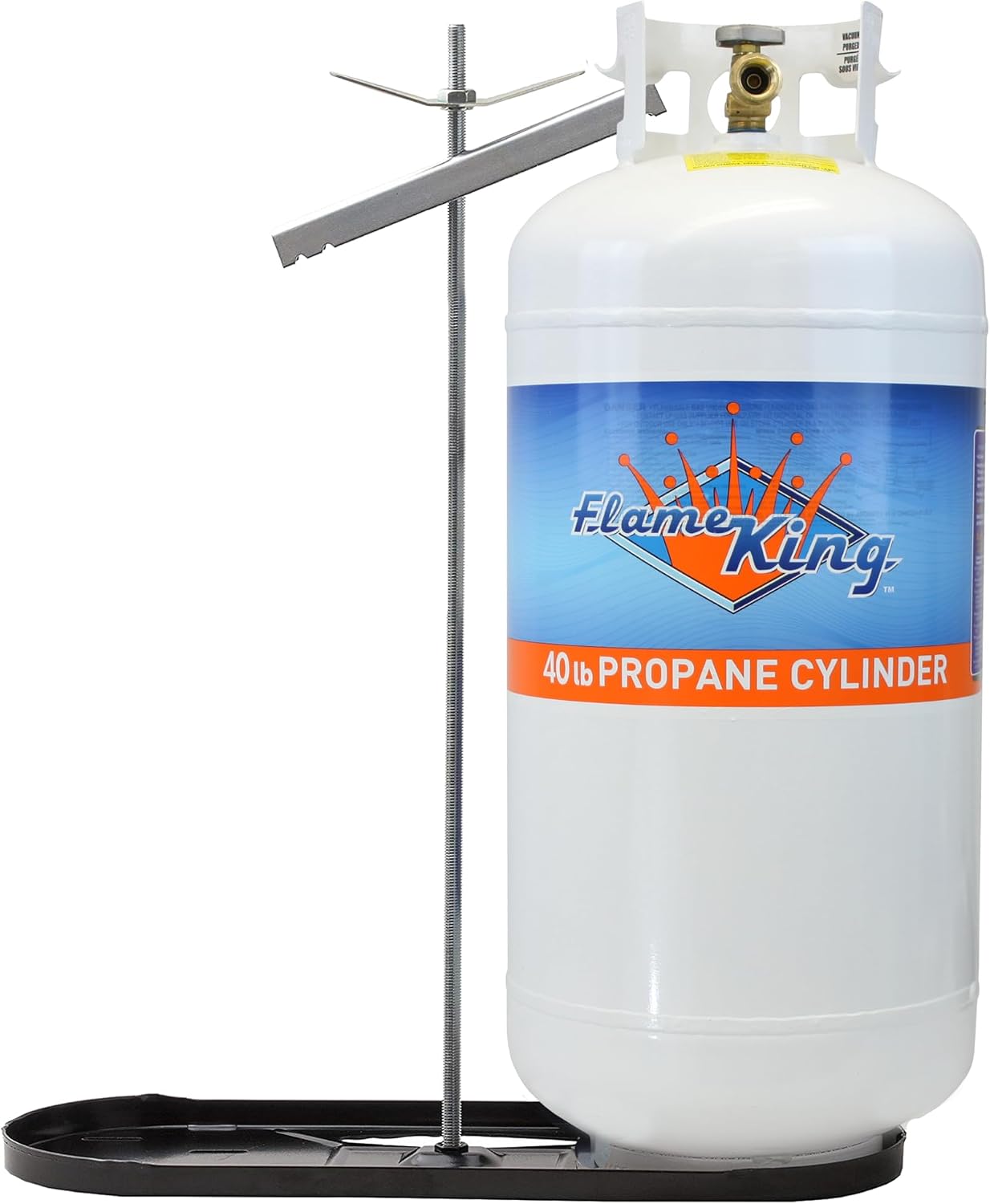 Flame King Dual RV Propane Tank Cylinder Rack for RVs and Trailers for 40lb Tanks - KT40MNT (Tanks Sold Separately)