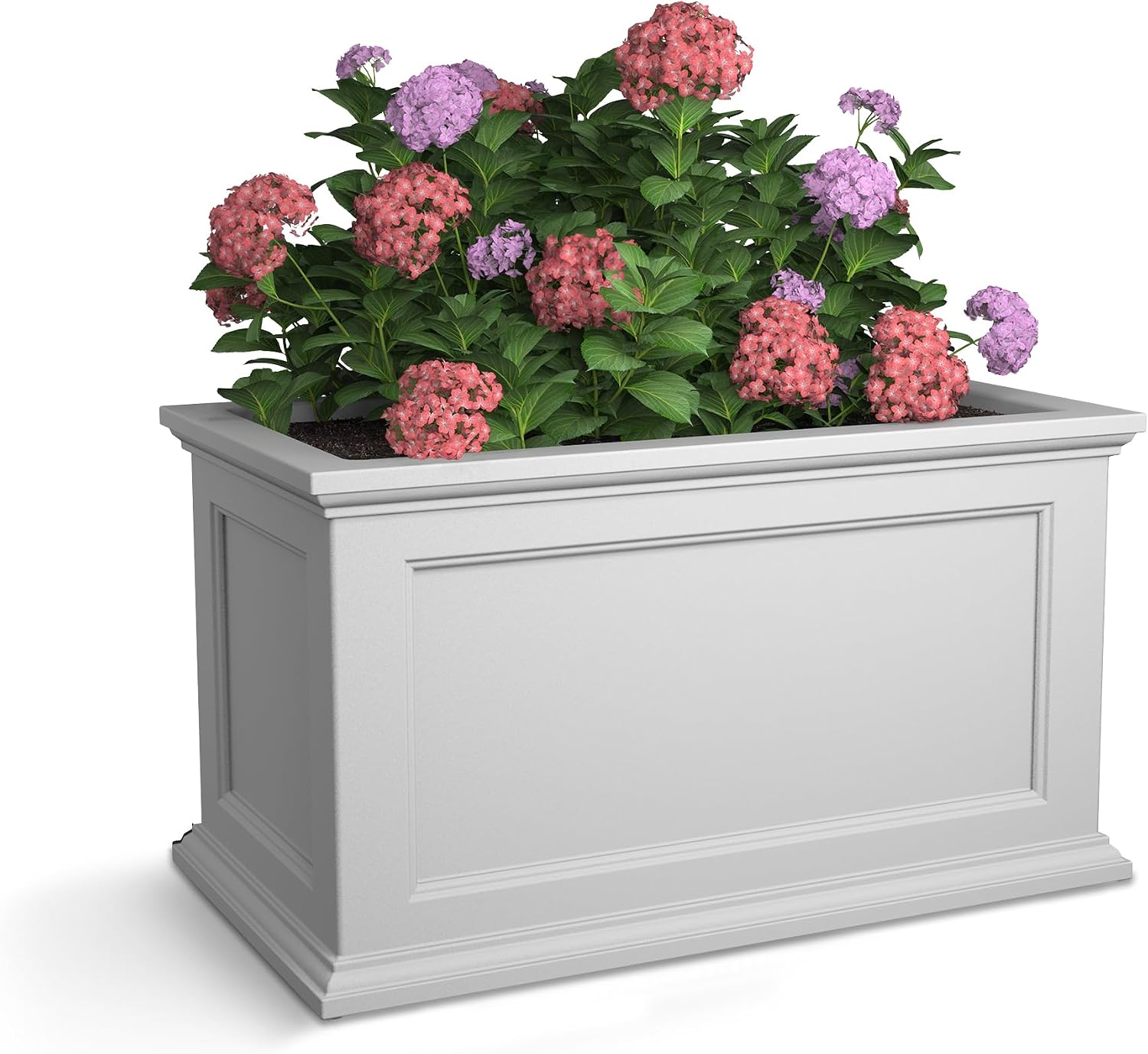 Mayne Fairfield 16in Self-Watering Square Planter, Black