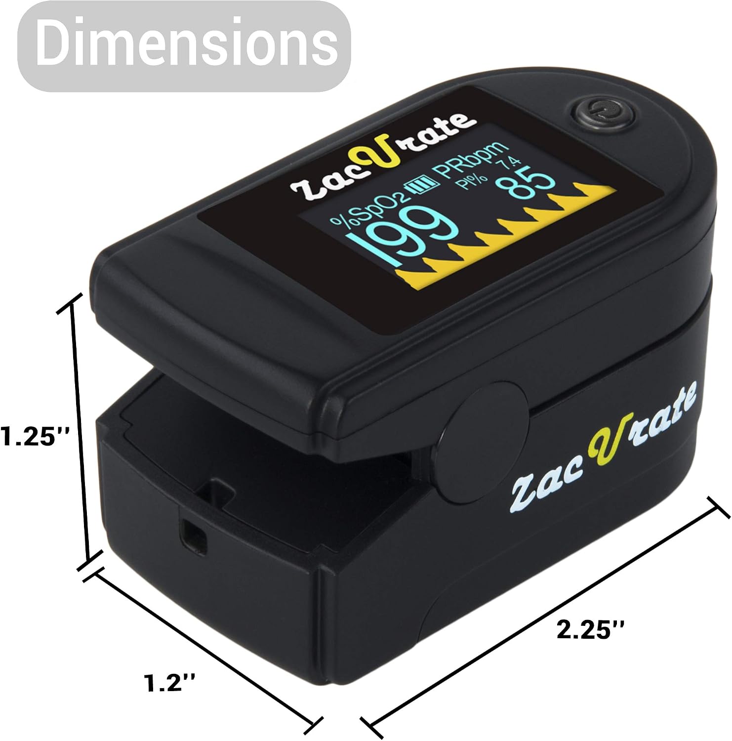 Zacurate 500C Elite Fingertip Pulse Oximeter and Oximeter Carrying Case Bundle
